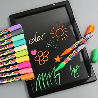 8 colors whiteboard marker pens erasable colorful marker pens washable liquid chalk pens drawing pen childrens early education