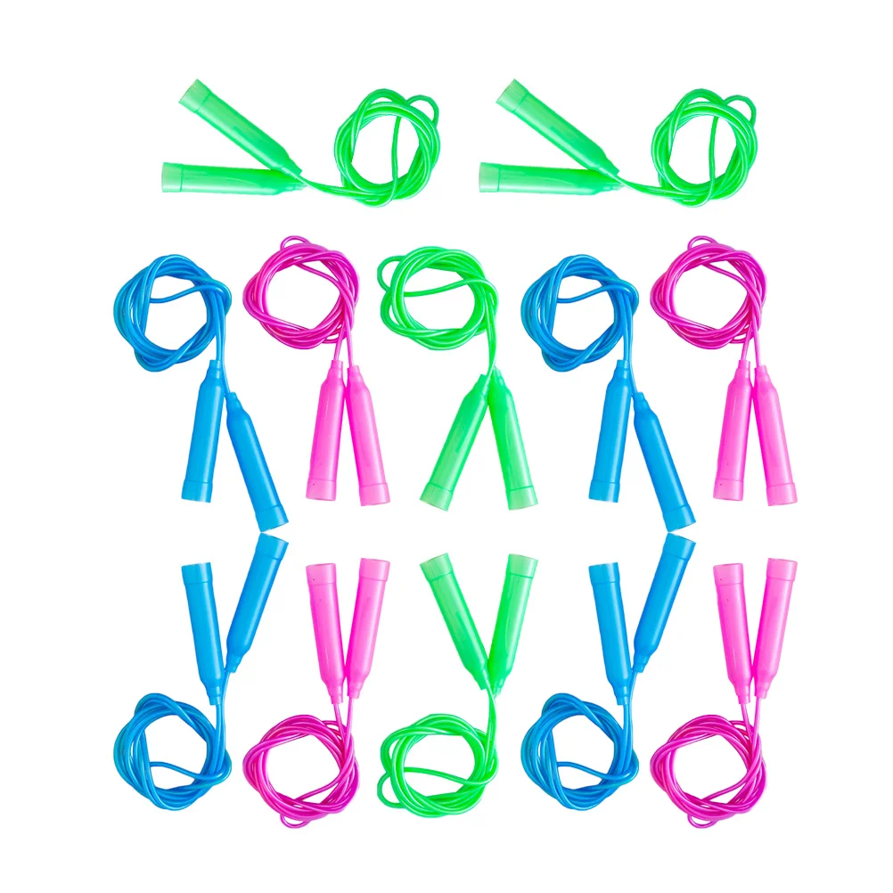 

12Pcs Fitness Skipping Ropes Portable Jumping Ropes Colorful Jumping Ropes Adjustable Jumping Ropes for Sports Children