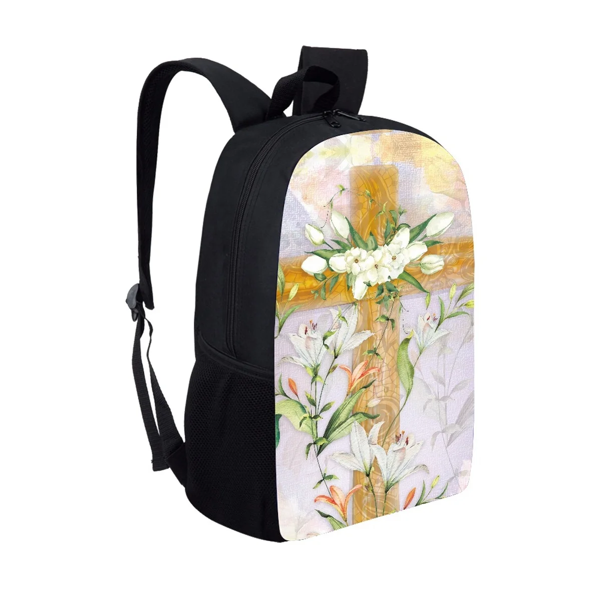 Easter Cross School Bags for Kids Boys 3D Print Girls School Book Bag Women Casual Large Capacity Daily Backpack Mochila