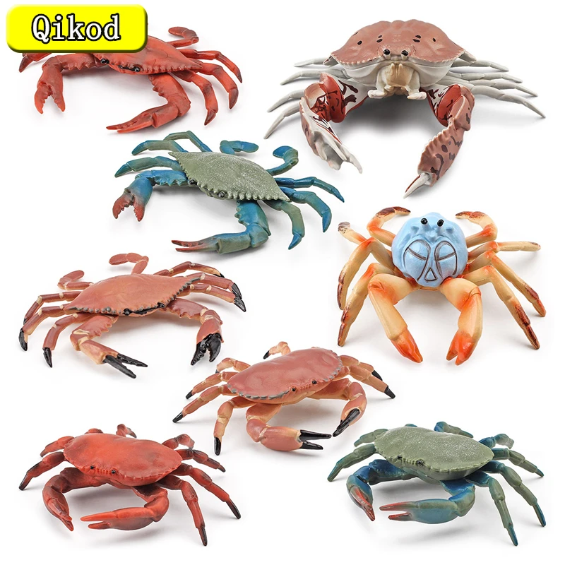 

Simulation Of Marine Life Mini Crab Model Children's Science And Education Roll Folded Steamed Bun Crab Collection Ornaments Toy