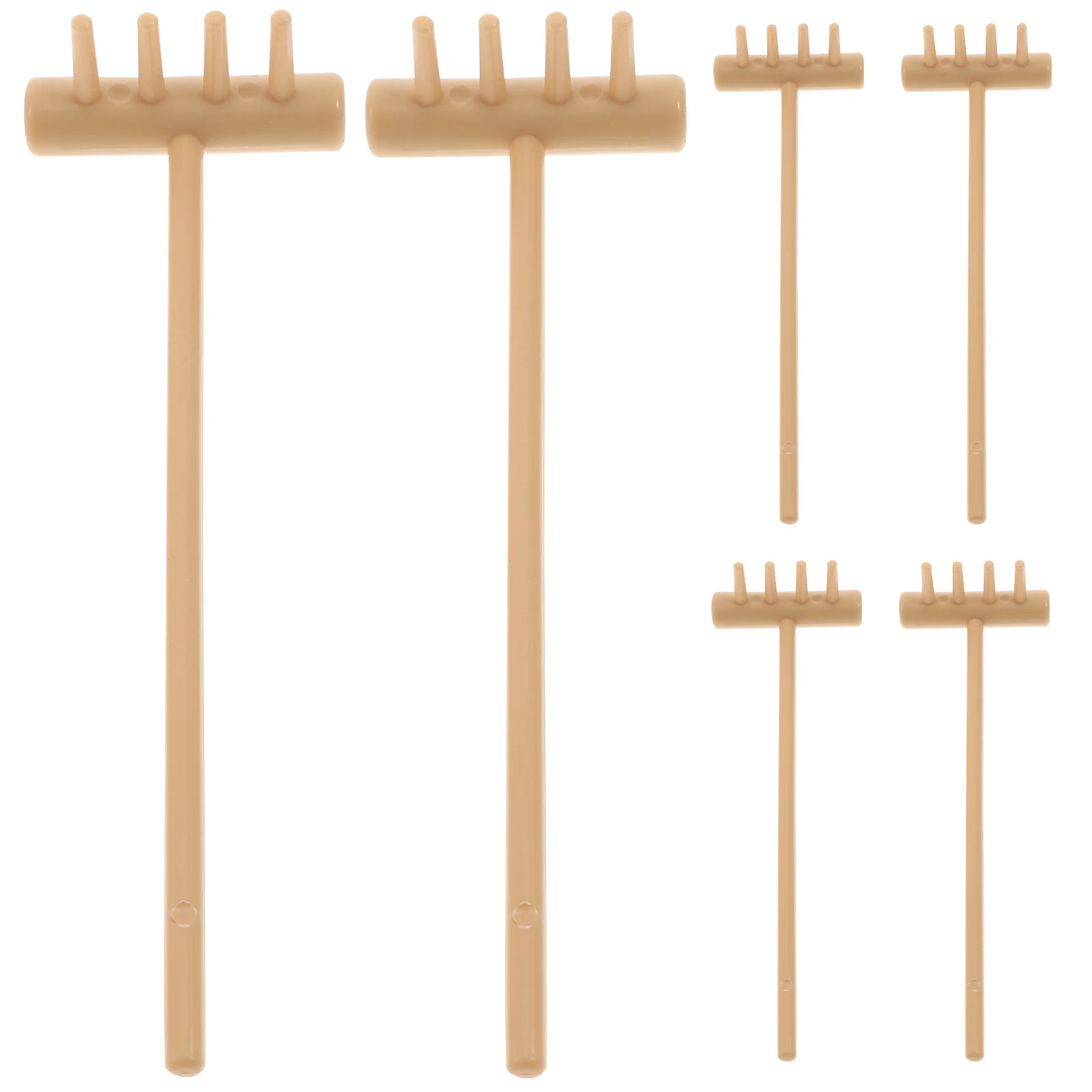 

6pcs Portable Kids Reusable Desktop Small Rakes Rakes Zen Tools Decorative Small Rakes Landscape Rakes