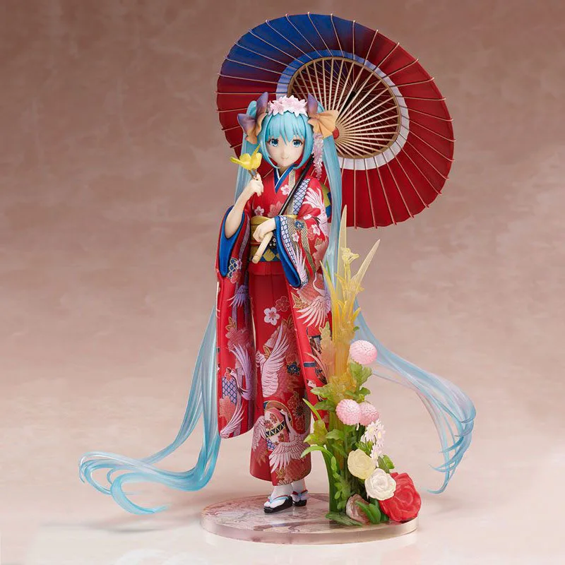 

Hatsune Miku Vocaloid 1/8 Action Anime Figure Stronger Kimono Miku Model Collection Figurine Decoration Toys Kids Birthday Gift