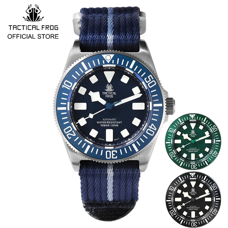 

Tactical Frog FXD V4 Titanium Watch for Men 42mm NH35 Automatic Mechanical Movement Sapphire BGW-9 Luminous 200M Dive Wristwatch