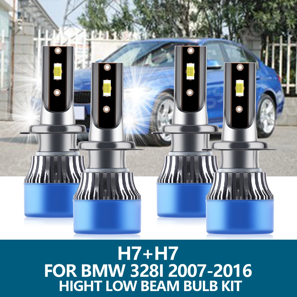 

4Pcs H7 Car LED Headlight 20000Lm 6000K High Low Beam Bulbs Kit For BMW 328i 2007 2008 2009 2010 2011 2012 2013 2014 2015 2016