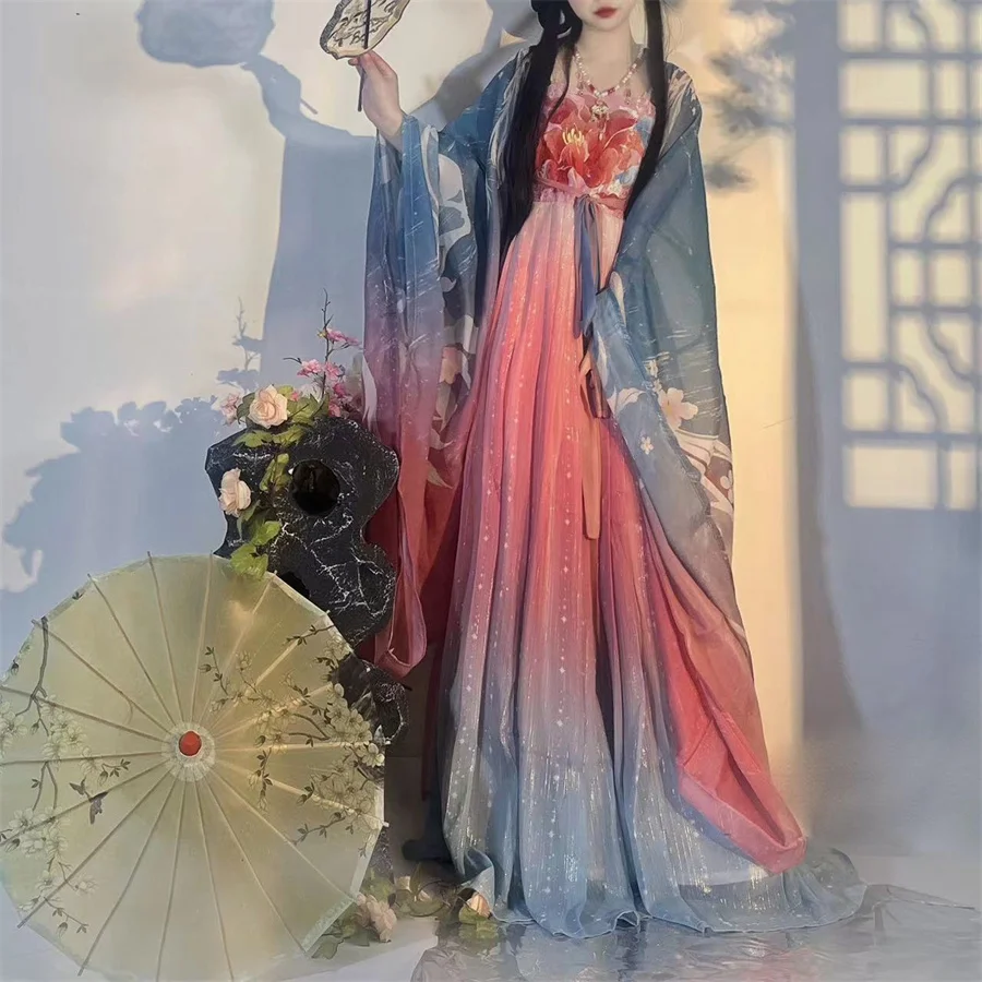 Оригинальное платье принцессы с принтом Северной Южной Династии женское ханьфу
