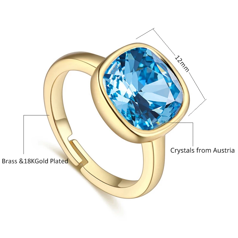 Модные кольца золотого цвета для женщин оригинальные Кристаллы из австрийского