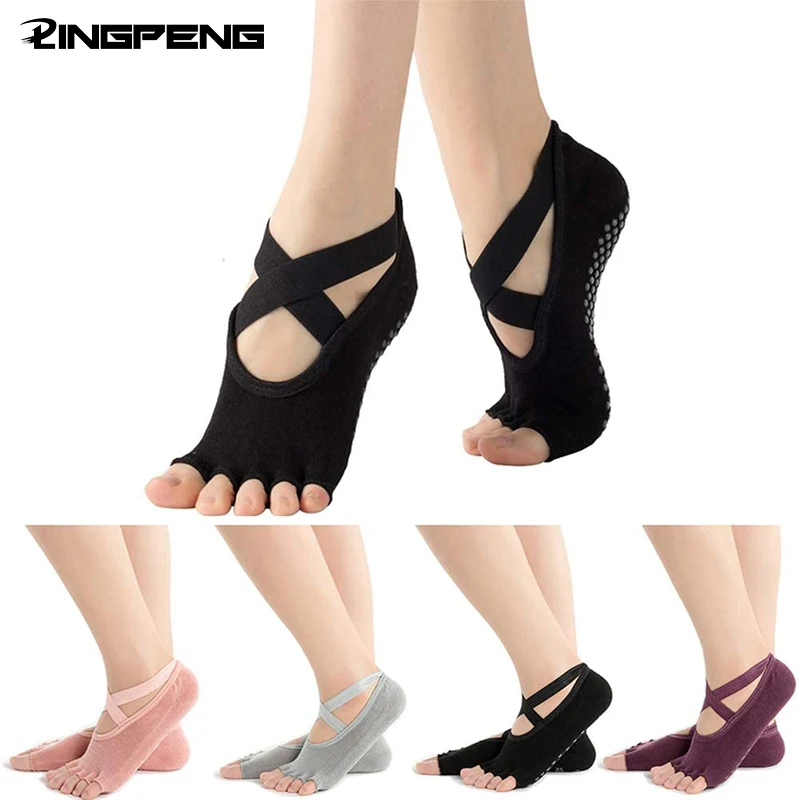 Ladies Yoga Garter Grip Non-slip Quick-drying Cushioning Pilates Socks Ladies Pilates Ballet Ballet Yoga Socks
