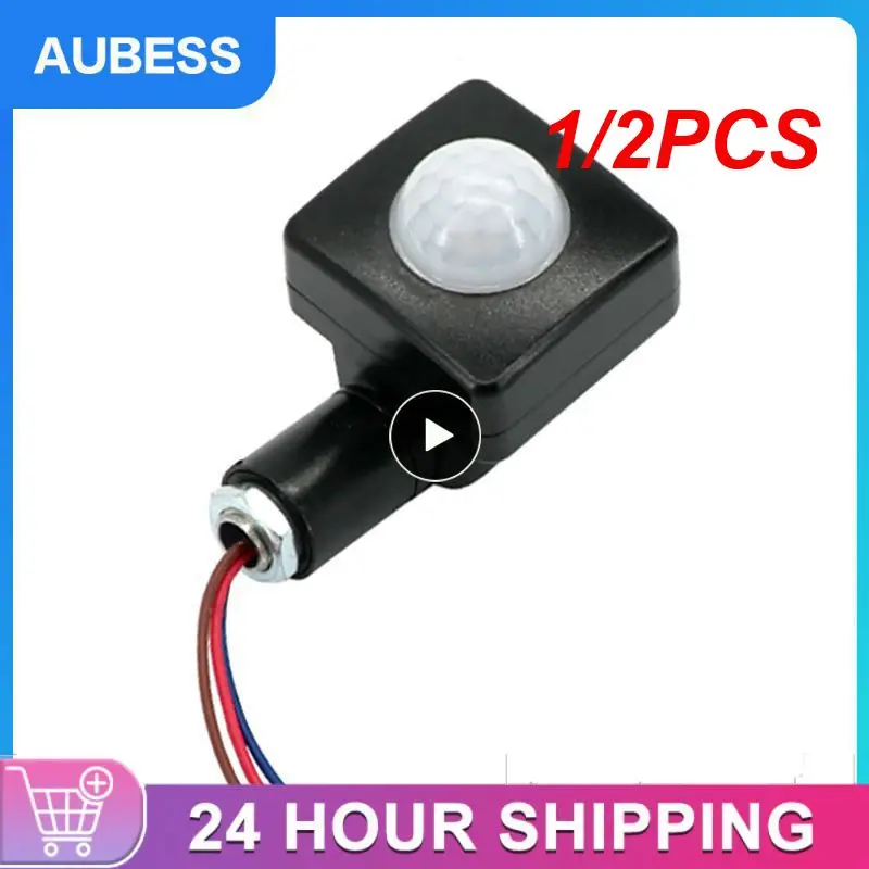

1/2PCS Infrared Mini Motion Sensor, 85-265V Utdoor Indoor Infrared Light Waterproof Switch Body, With LED Light Sensor Detecto