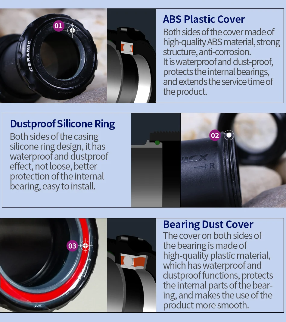 SENICX T47 Нижний кронштейн 68 Ширина рамы 30 мм Центральный вал велосипеда Лучший