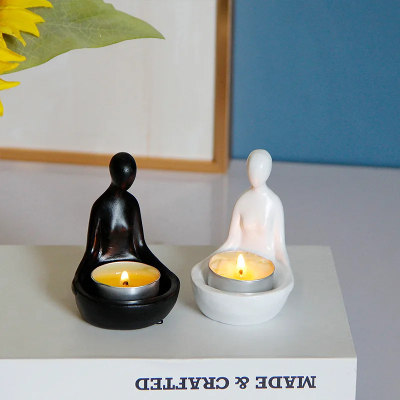 

Полимерные строительные подсвечники для медитации, украшение для столовой, подарок для гостей, свеча, украшение для дома и гостиной