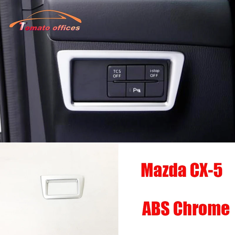 

For Mazda CX-5 CX5 2017 2018 2019 2020 ABS Chrome Car Headlamps Adjustment Switch Panel Cover Trim Styling Accessories 1pcs