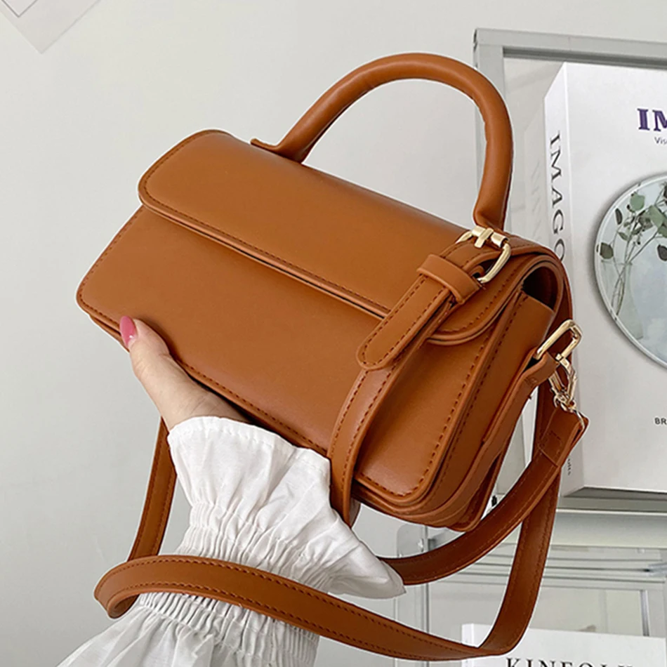 

Trendy Designer PU Leather Crossbody Bag for Women Casual Shoulder Messenger Bag Fashion Simple Summer Female Handbag and Purses