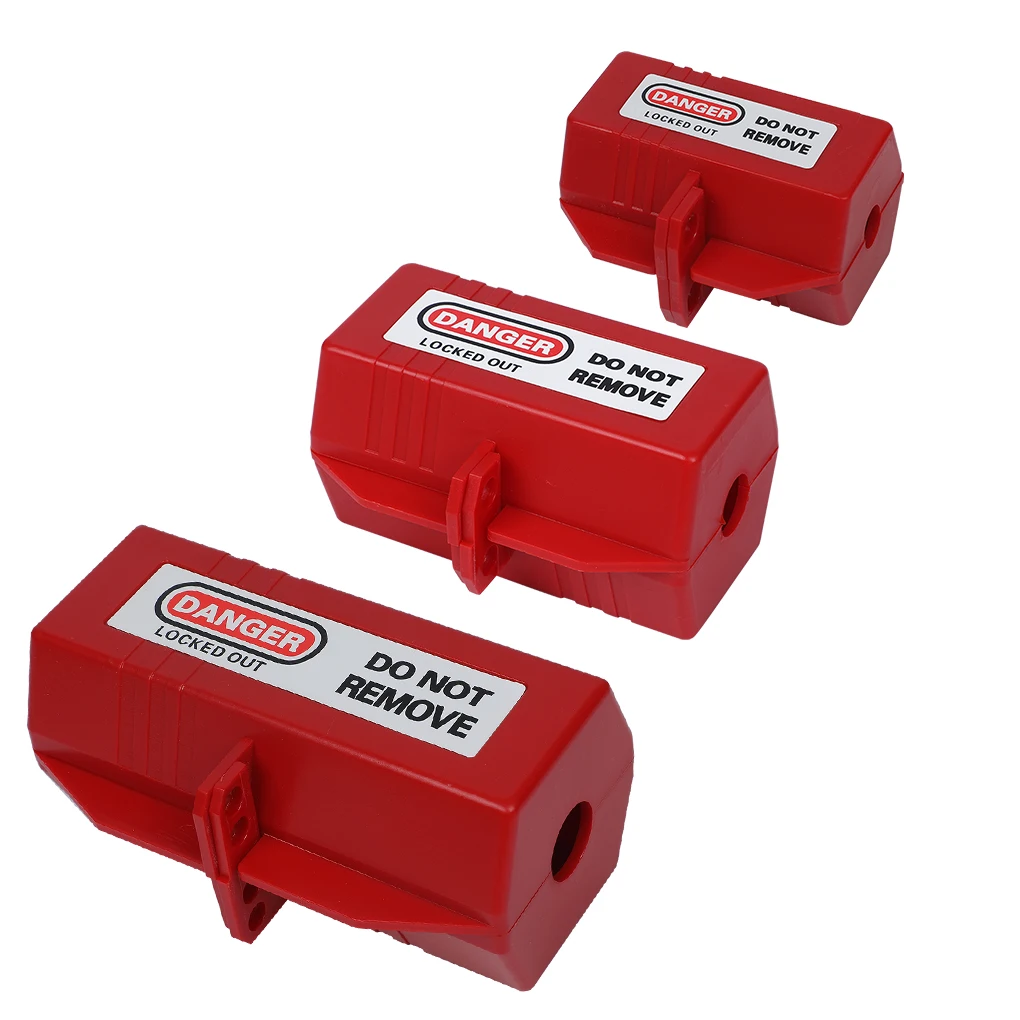 

4 Pieces Plug Lockbox Red Home Safe Lockout Kit Industrial Household Appliances Plug Adapter Antitheft Products Small