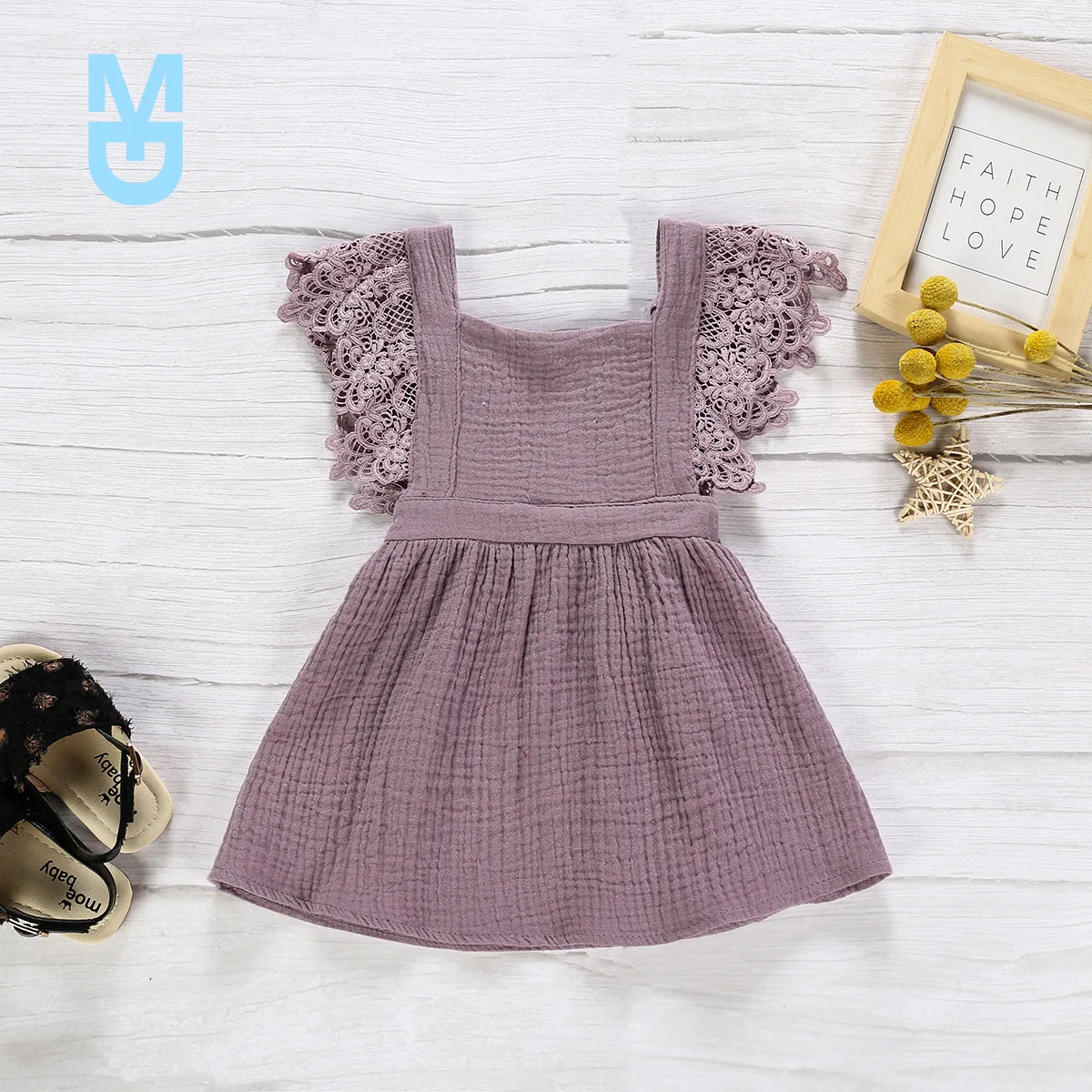 

New 0-3Yrs Summer Toddler Girls Lace Dress Kids Sleeveless Party Dresses Children Clothing For Baby Girls