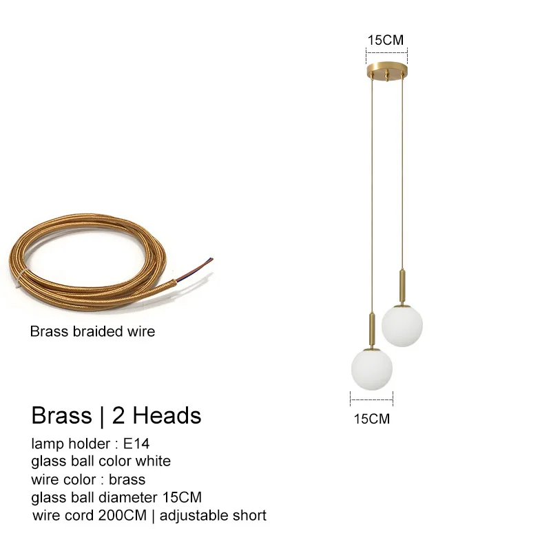 Стеклянные люстры IANLOV, 6 ламп, латунный