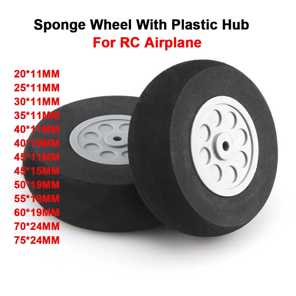 

2 шт., губчатые колеса для радиоуправляемых моделей самолетов, диаметр колеса от 20 мм до 75 мм