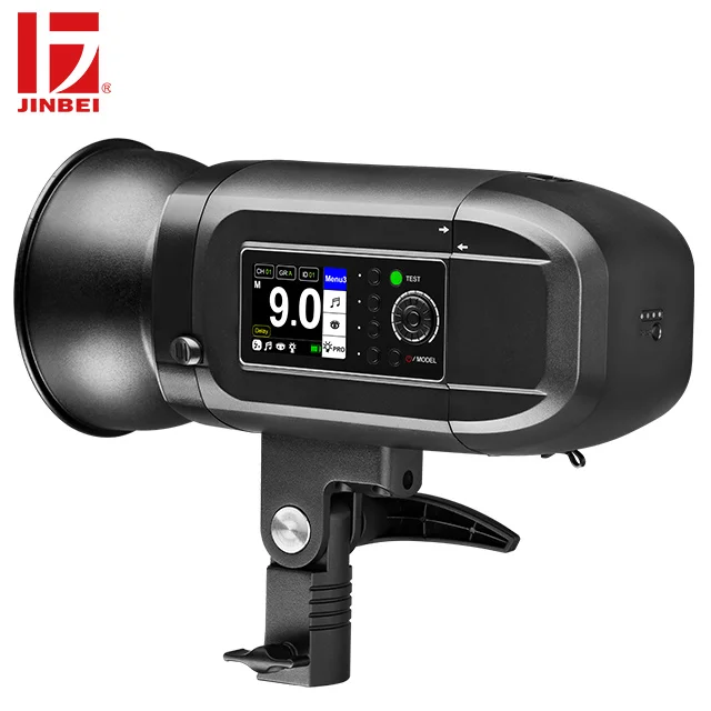 

JINBEI HD-400 Pro 400W 1/8000s High Speed Studio Strobe Photo Flash Light 14cm Magnetic Reflector 5 Color Gels for Commerical