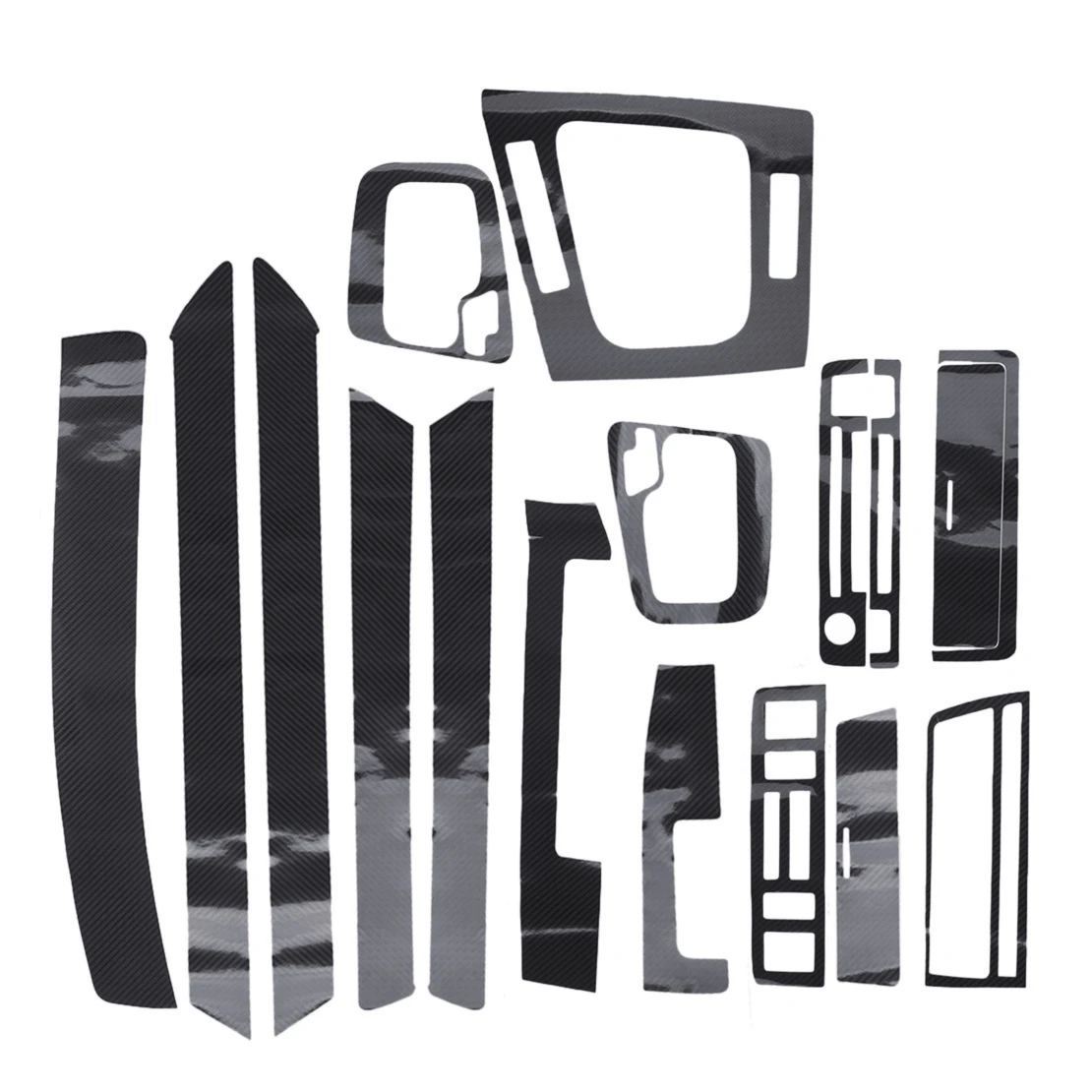 Крышка центральной панели переключения передач с левым рулем 5D черный стиль из