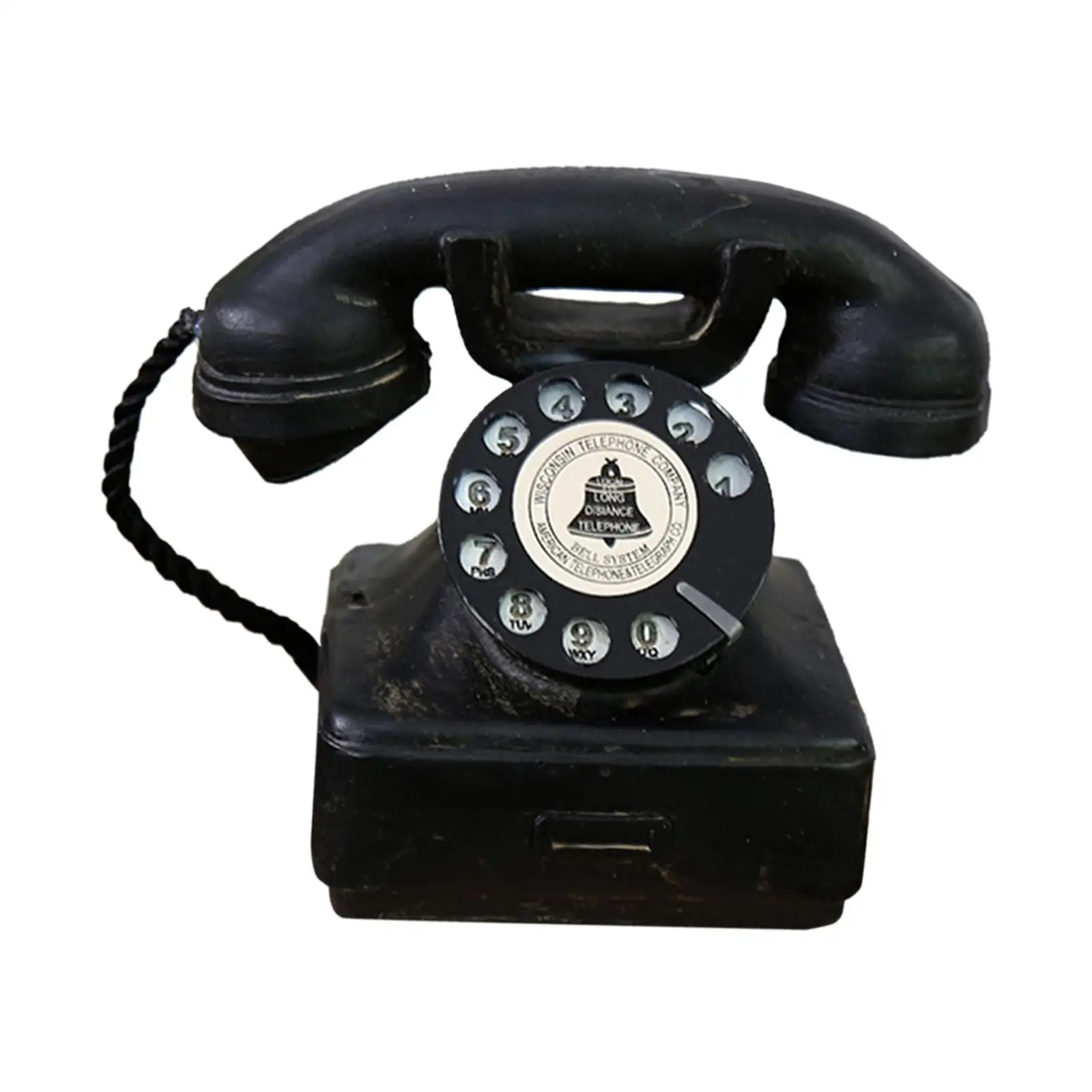Creative Phone Model Photography Props Resin Classic Artist Figurine Corded Telephone for Bar office Desk Decorations