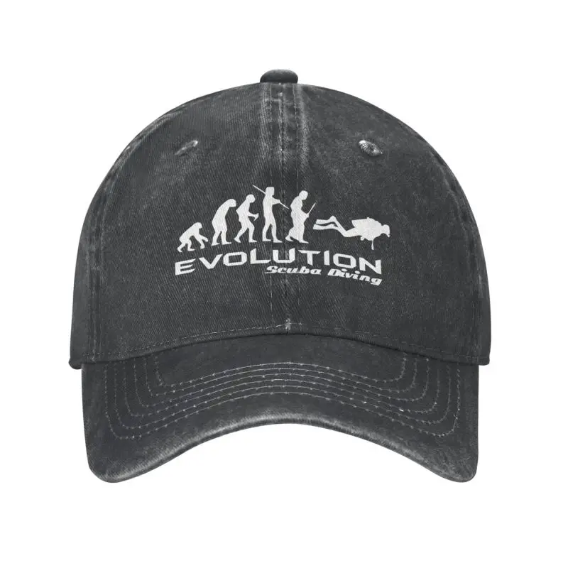 

Evolution Of Scuba Diving Baseball Cap Women Men Breathable Funny Underwater Dive Diver Gift Dad Hat Sun Protection