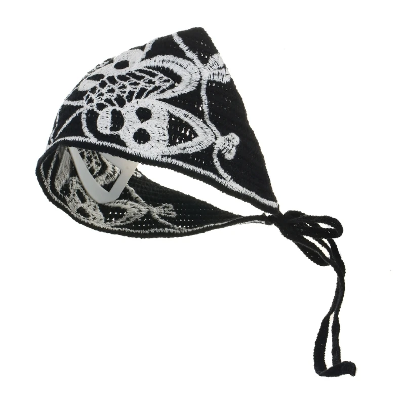 Симпатичная повязка на голову со скелетом платок головной убор ручной работы