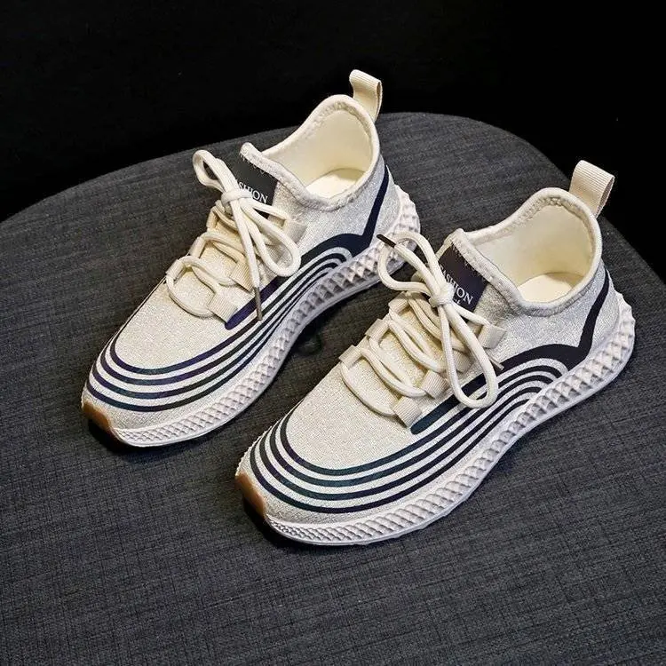 Woman Breathable Sneakers Sport Shoes Lightweight Walking Shoes Vulcanize Sneakers Comfortable Lace Up Shoes Female Shoes