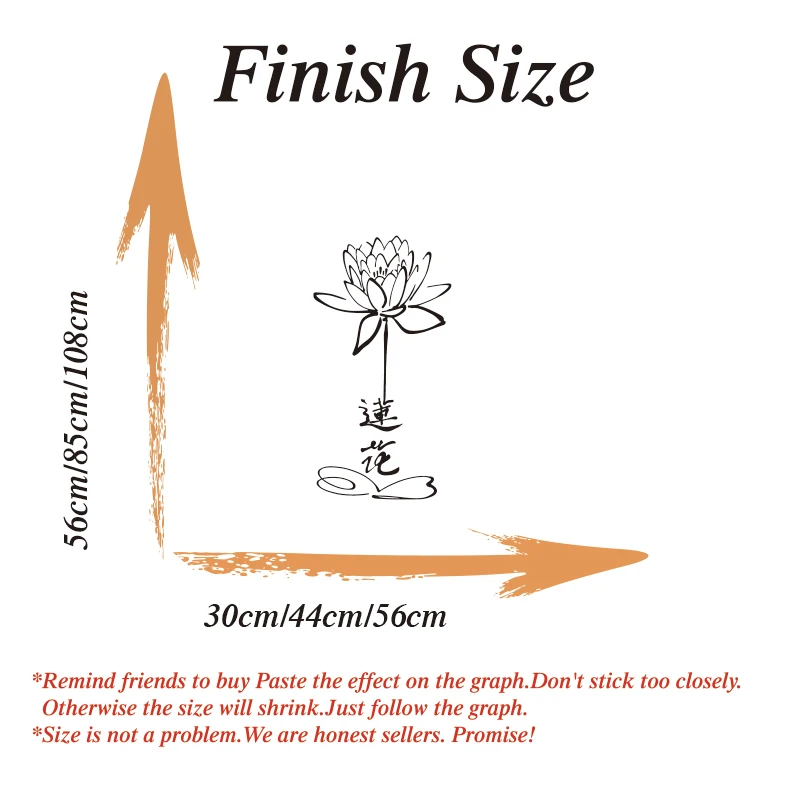 Восточная Цветочная лотоса Йога студийная Настенная Наклейка для ванной душа
