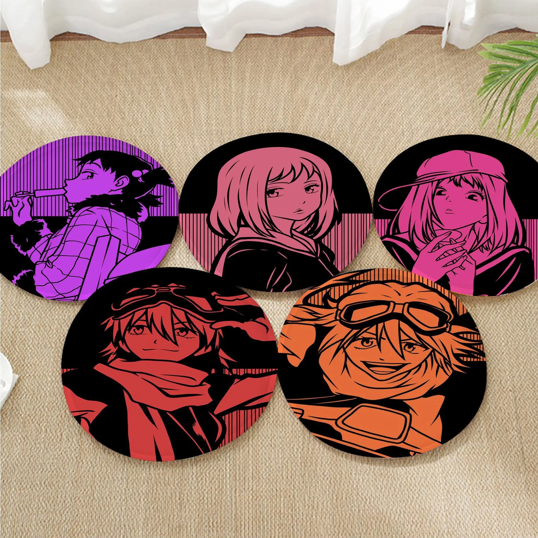 

Anime Flcl Square Seat Cushion Office Dining Stool Pad Sponge Sofa Mat Non-Slip Outdoor Garden Cushions