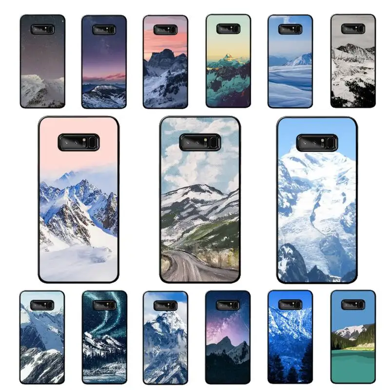 

FHNBLJ Snow Mountain Phone Case for Samsung Note 5 7 8 9 10 20 pro plus lite ultra A21 12 02