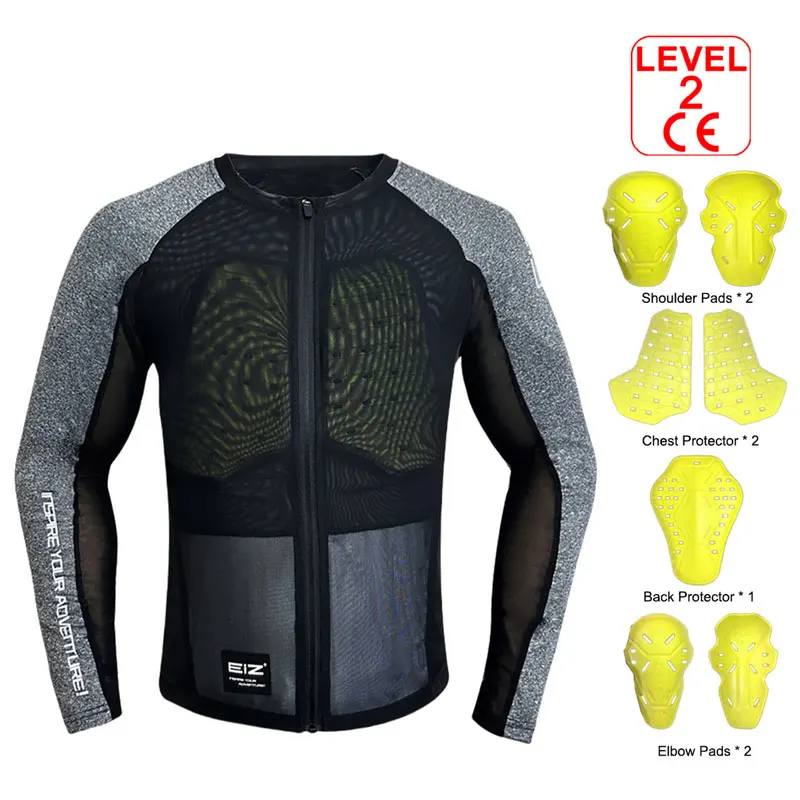 

Мужская мотоциклетная куртка, летняя дышащая бронежилет для мотокросса, эластичная гоночная куртка, одежда, сертифицированное CE, защитное снаряжение