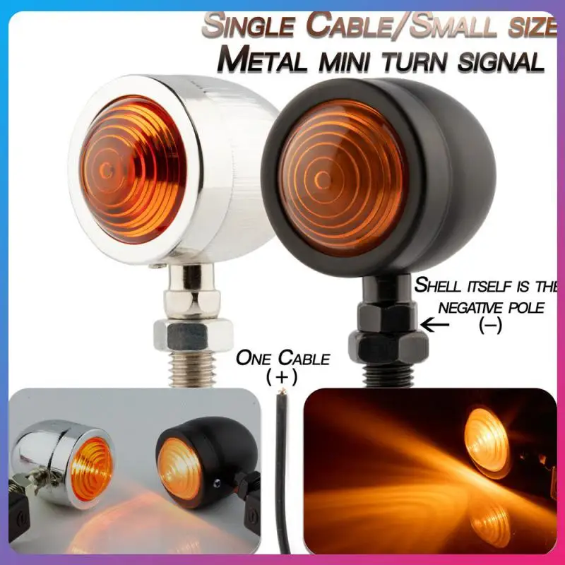 

Пара сигналов поворота в стиле ретро, мини-мотоциклы, сигналы поворота, автомобильные аксессуары, водонепроницаемые, прочные