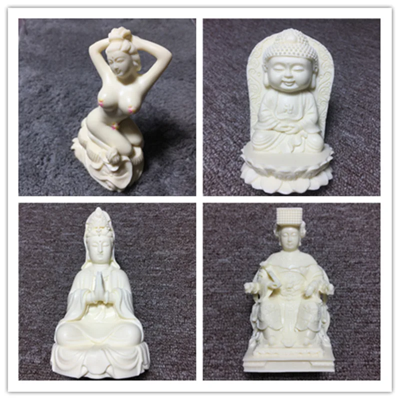 Орех цвета слоновой кости ши поделки для девочек украшения Mazu Guan Gong Monk Guanyin Bodhisattva