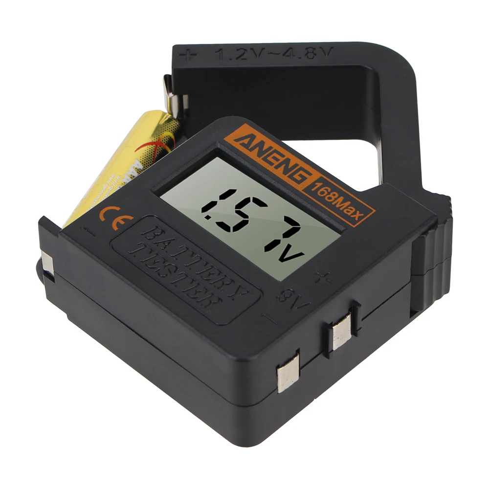 

AAA AA Button Cell Digital Lithium Battery Capacity Tester Universal Test Display Check 168Max Checkered load analyzer