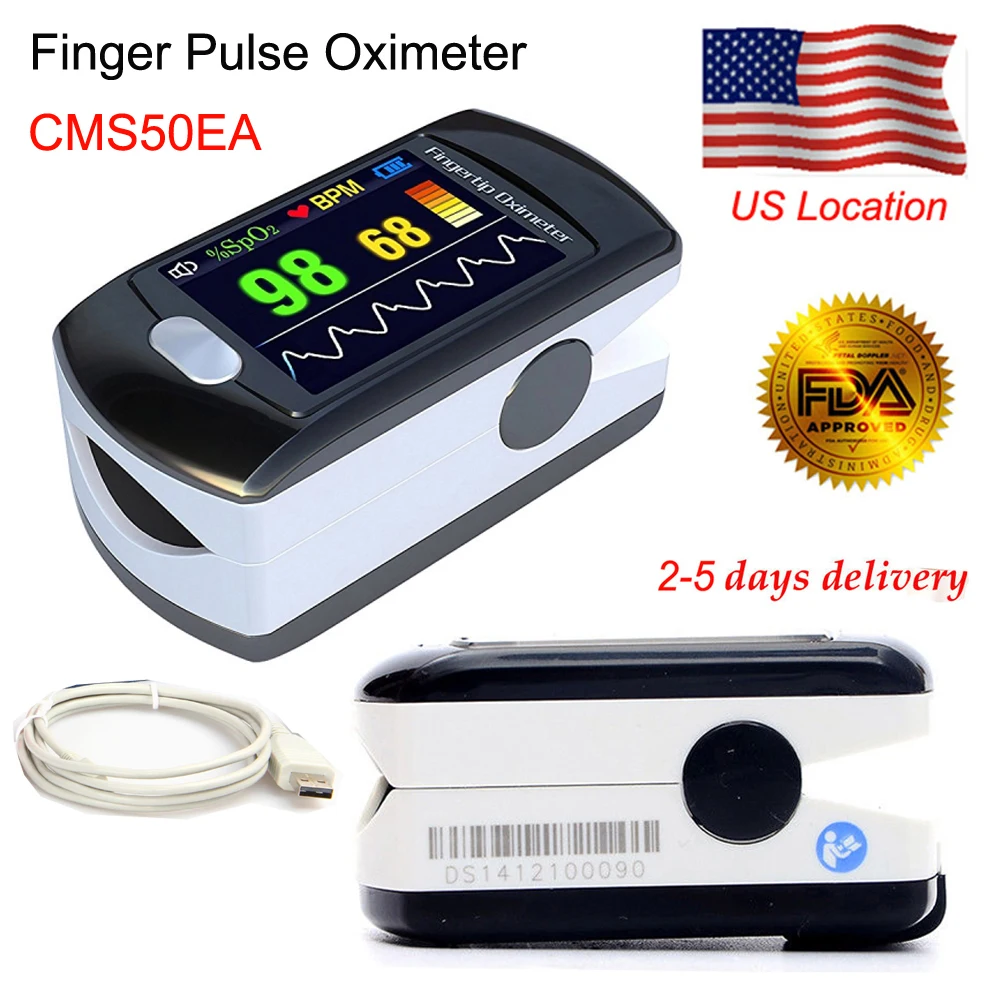 

CMS50EA Digital USB Fingertip Pulse Oximeter OLED Portable Blood Oxygen Saturation SPO2 PR Heart Rate Monitor Saturator