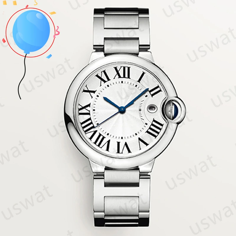 2023 New Blue Balloon Collection Couple Style Fashion Luxury Sports Waterproof Calendar Steel Belt Belt Men's and Women's Watch