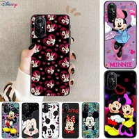 mickey and minnie clear phone case for huawei honor 20 10 9 8a 7 5t x pro lite 5g black etui coque hoesjes comic fash design