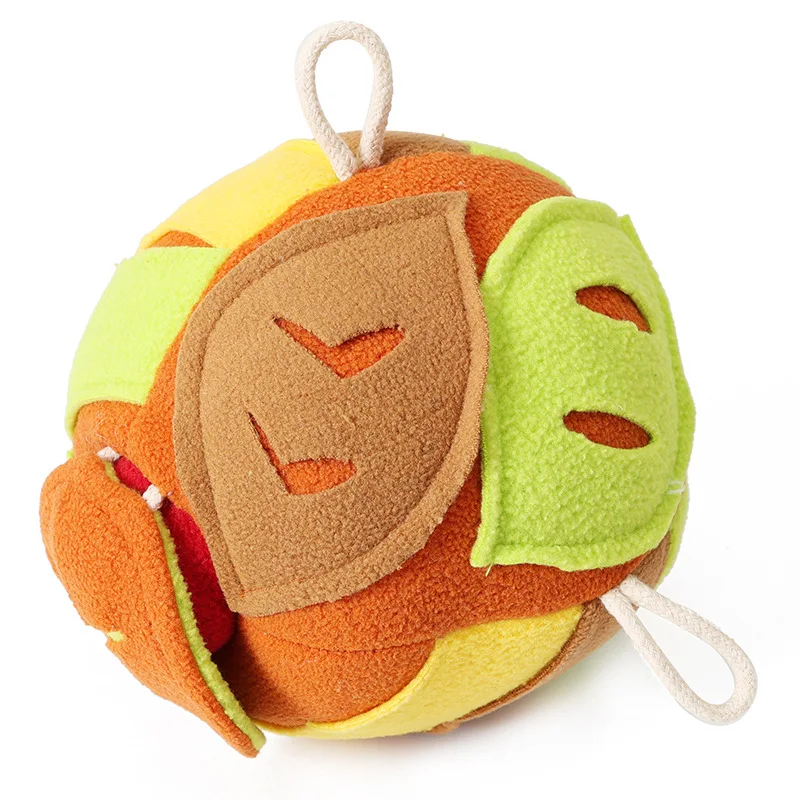 

Factory direct sales of new pet dogs four seasons polar fleece filled cotton play ball puzzle hidden food sound pet toys