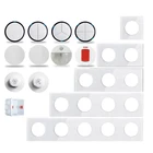 Wallpad L6 White Crysta Glass 1, 2, 3, 4, настенный выключатель, датчик движения тела, шаговый светильник DP 2P, для самостоятельной сборки, Бесплатная комбинация