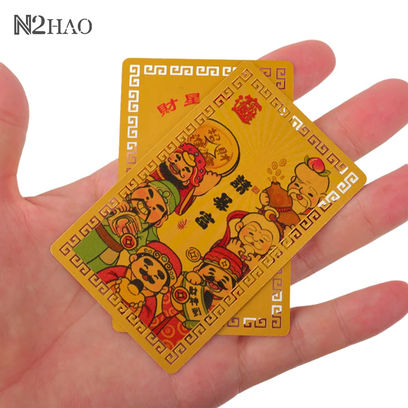 Китайский фэн-шуй медный Бог богатства Будда амулеты карты для бизнеса