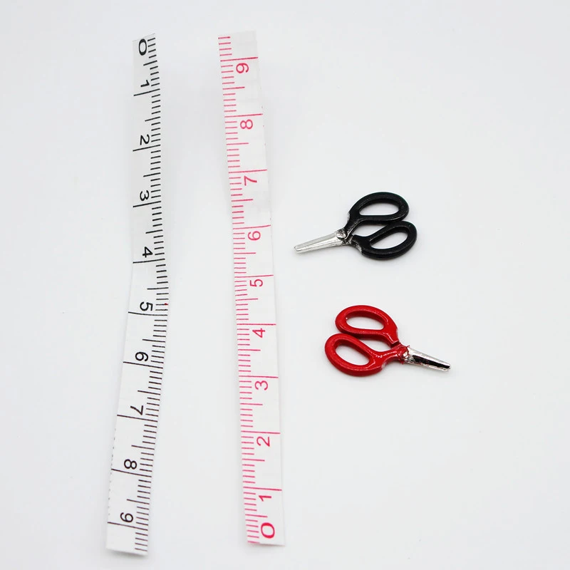 

Миниатюрная мебель для кукольного домика, имитация ножниц, прибор для шитья, линейка, модель, аксессуар «сделай сам», Сказочный Дом
