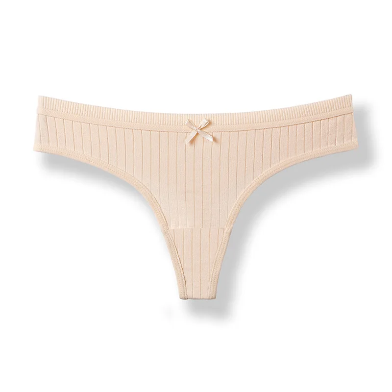 

Cotton Thong Women's T-Pants European and American Foreign Trade Plus Size Sexy Seamless Bow Fitness Underwear Women Pure Desire