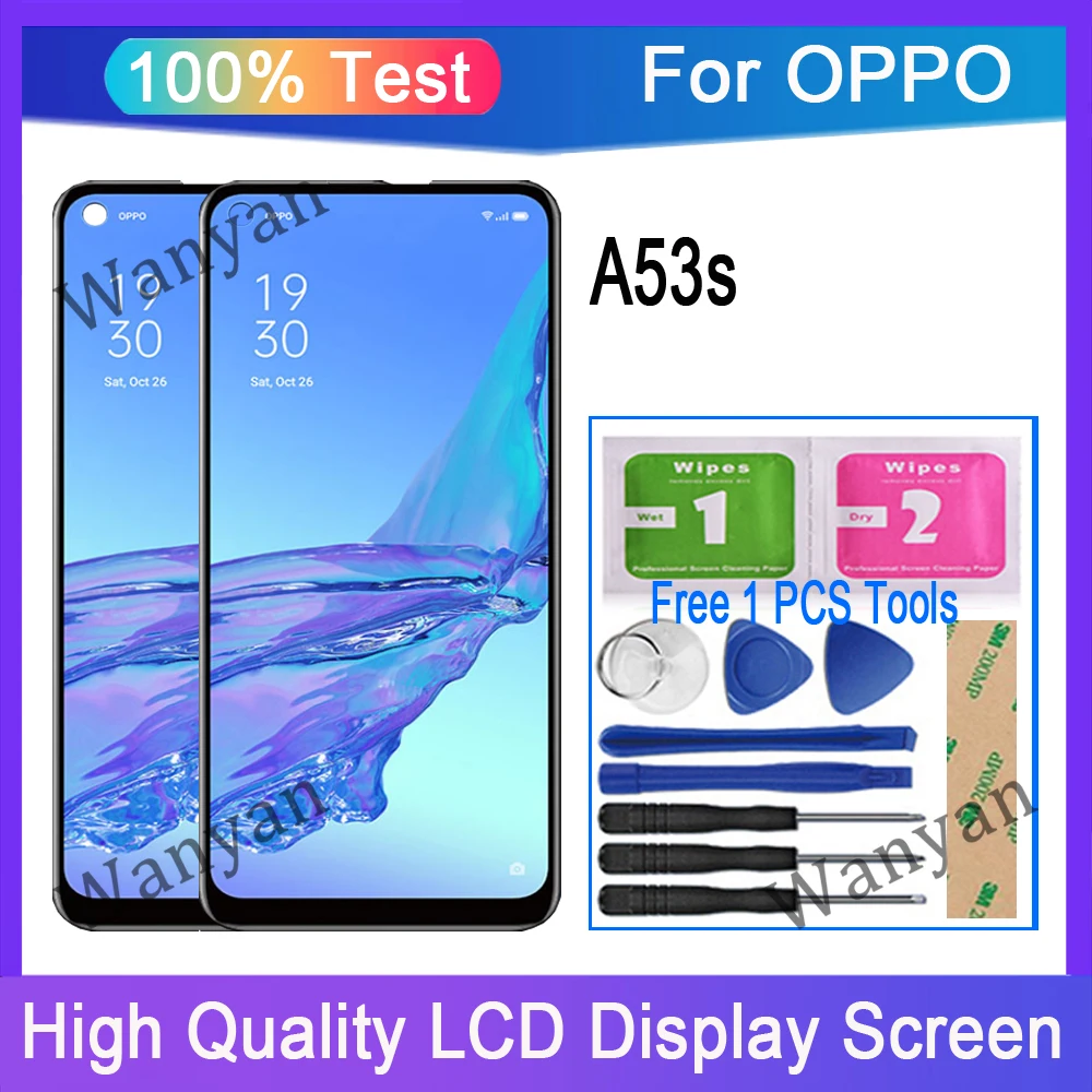 ЖК-дисплей 6,5 дюйма для OPPO A53s CPH2139 CPH2135, сменный сенсорный экран с цифровым преобразователем
