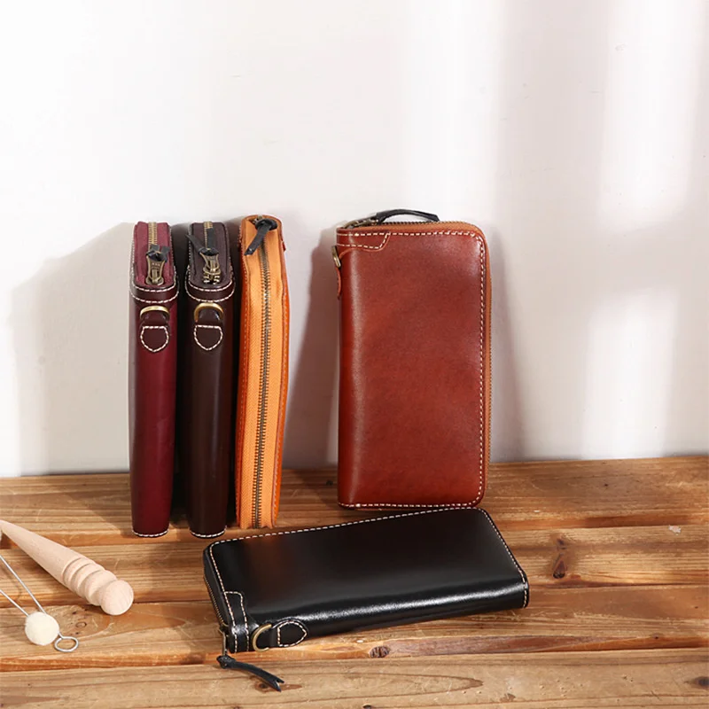 

Роскошная брендовая сумка высокого качества из 2023 натуральной кожи ручной работы растительного дубления для мужчин и женщин, кошелек из во...