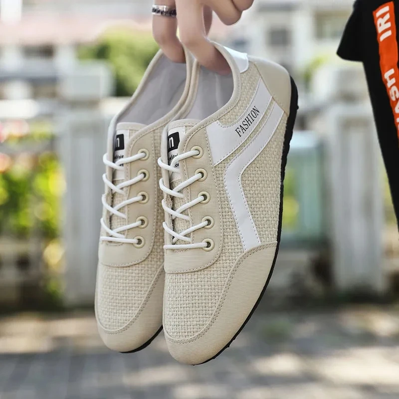

2022 Spring And Autumn Men'S Shoes Breathable Linen Shoes Summer Fashion Comfortable Canvas Shoes Sports Casual Beanie Shoes Men