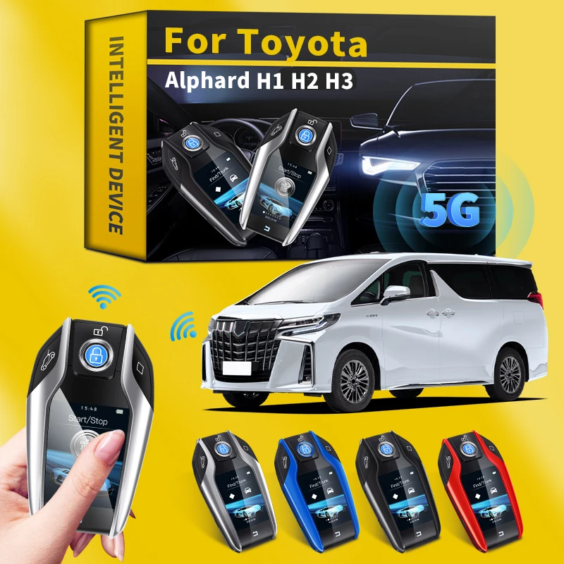 

For Toyota Alphard H1 H2 H3 Car Modified Smart Remote Car Key LCD Screen For Keyless Smart Key Car Accessories Key Case Keychain