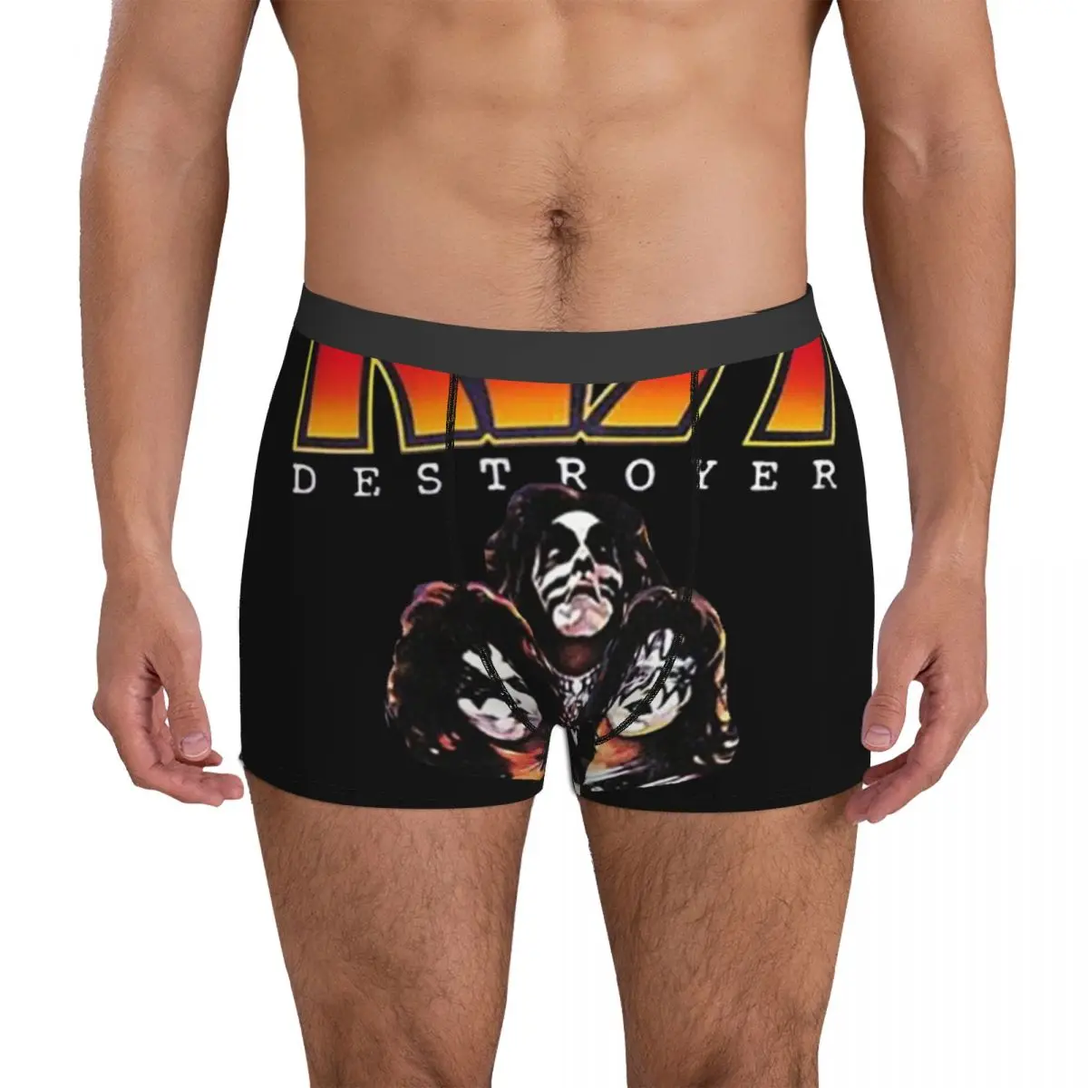 

Kiss Underwear Destroyer Printing Boxer Shorts High Quality Men's Panties Comfortable Shorts Briefs Birthday Present
