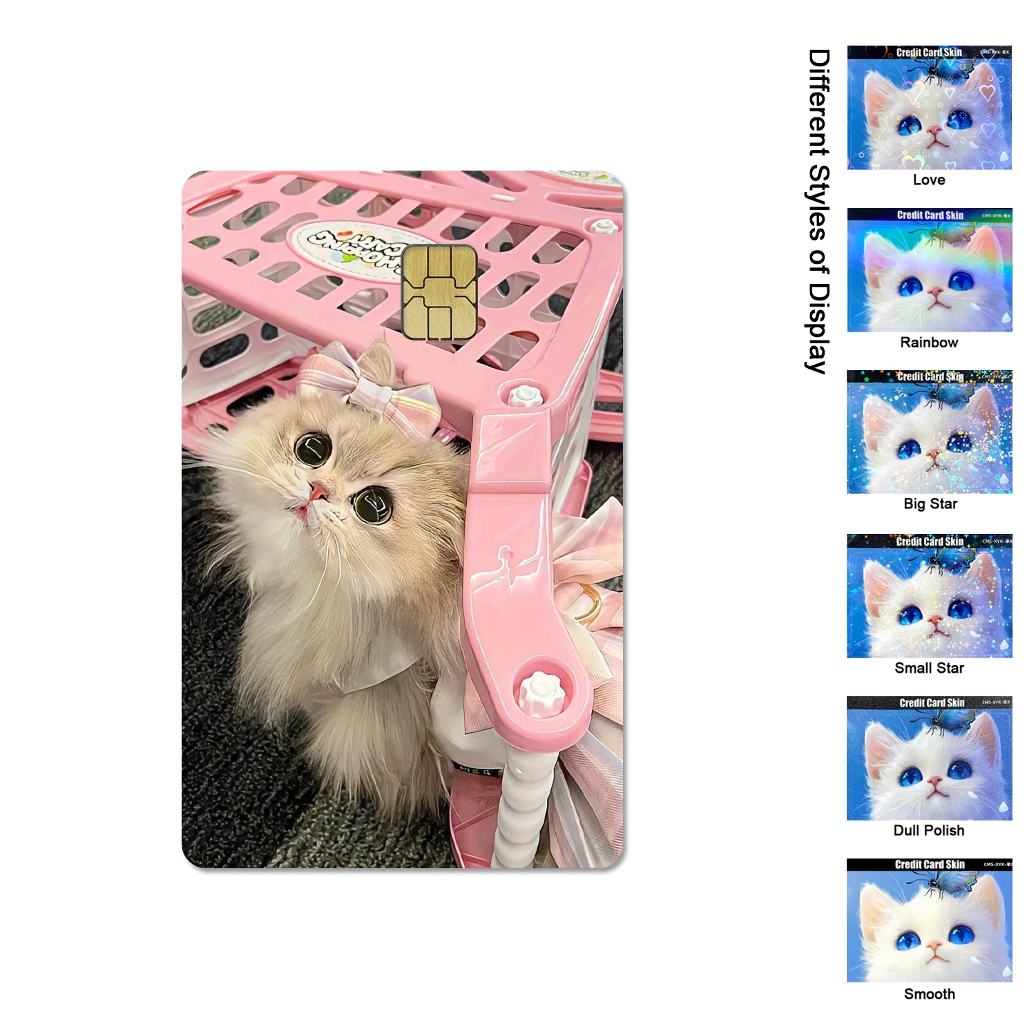 Фото Kawaii милый кот животное любовь ПВХ наклейка пленка кожа крышка для кредитной карты дебет банковская карта спереди Diy водонепроницаемая наклейка подарок на вечеринку №3