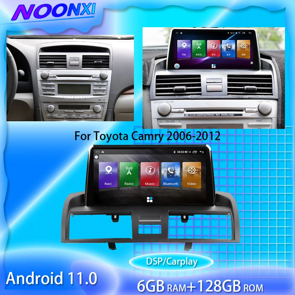 

For Toyota Camry 2006-2012 128G Android 11.0 Car Multimedia Player GPS Navigation Video DVD Radio Stereo 2 Din Carplay Head Unit