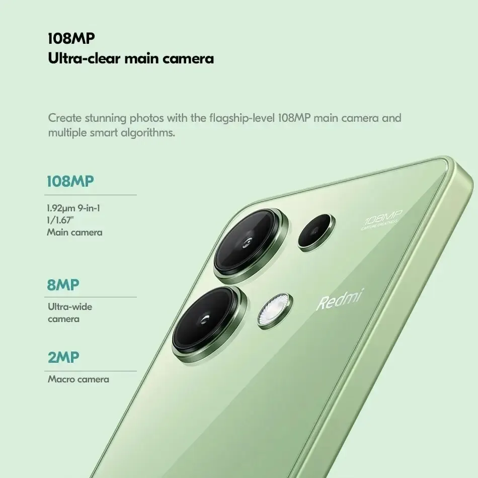 Смартфон Xiaomi Redmi Note 13 8/256ГБ 8/512ГБ global