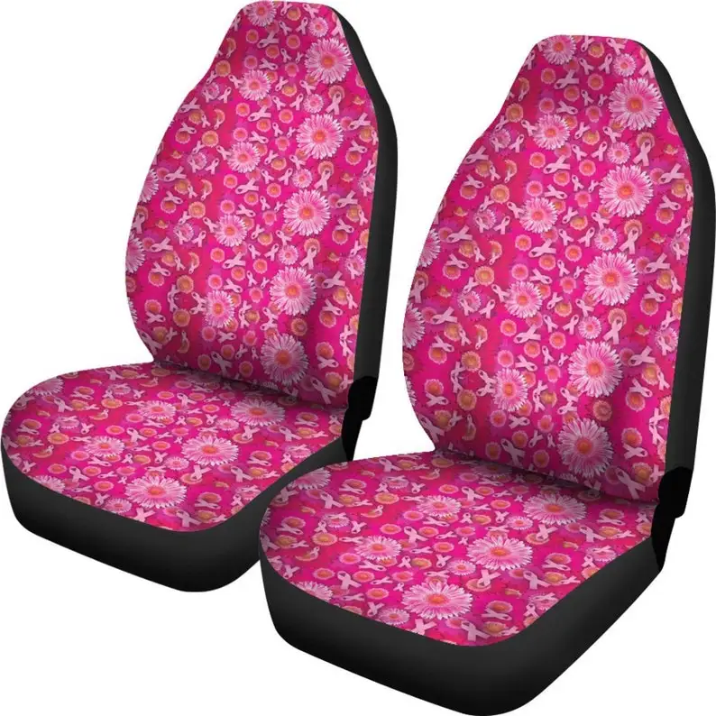 

Breast Cancer Seat Covers (Set Of 2) / 2 Front Car Seat Covers / Car Seat Covers / Car Seat Protector / Car Accessory